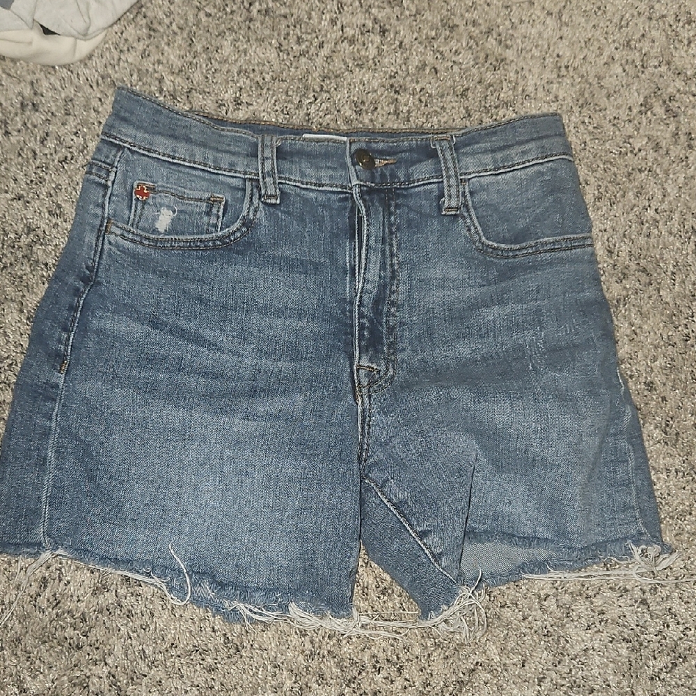 Hudson Jeans Frayed Blue Jean Shorts - Picture 4 of 4